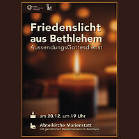 Einladung zur Aussendung des Friedenslichts von Bethlehem in Marienstatt